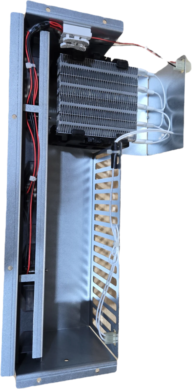 maru heater from top showing set up and fans