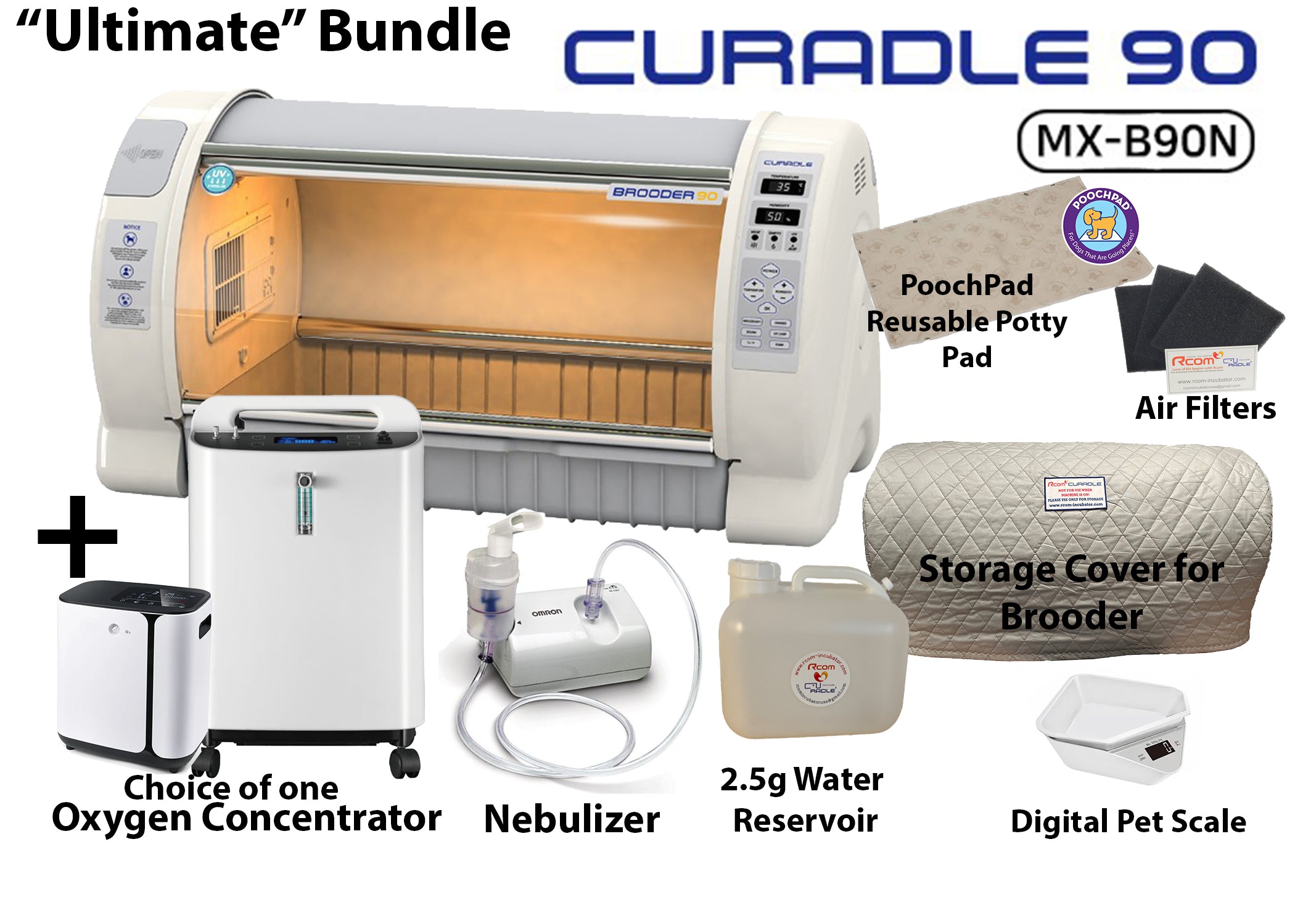 Ultimate Bundle - Curadle Brooder 90 + Oxygen Concentrator +