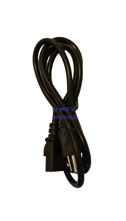A black 3-prong power cord.