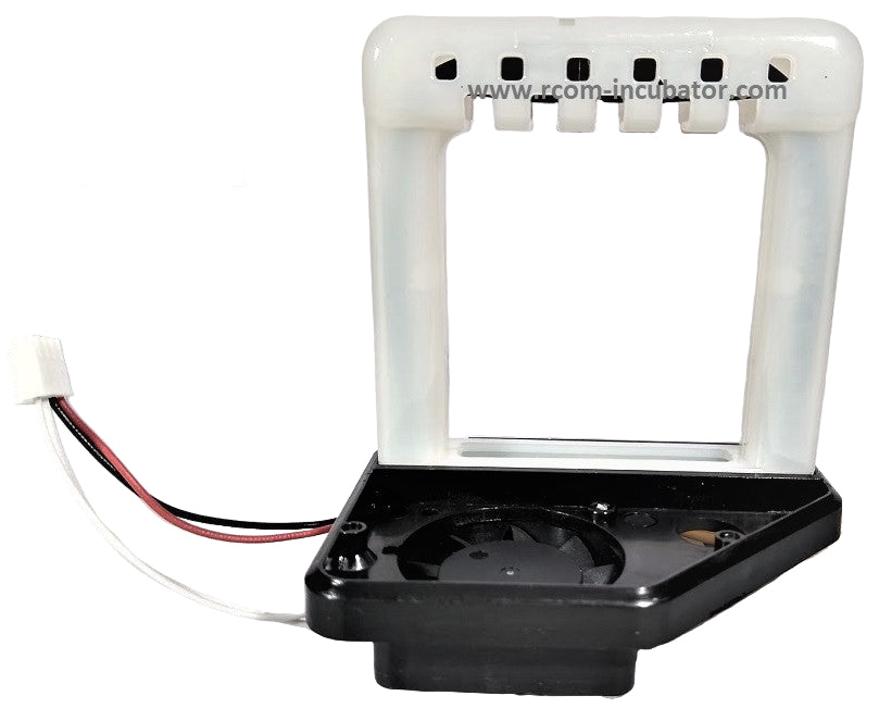 Humidity unit for R-com 20 Egg incubator, featuring a black base with a white structure on top, electrical wiring visible