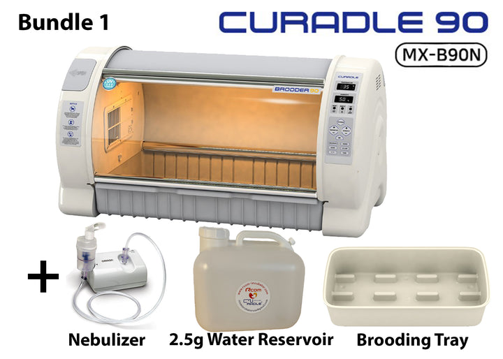 Bundle 1 - Curadle Brooder 90 + Nebulizer + Reservoir + Brooding Tray