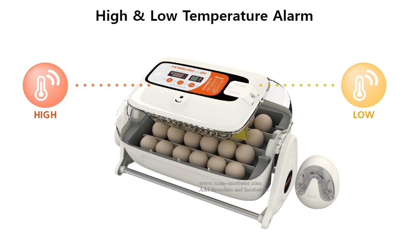 King Suro 20 Automatic Incubator – Rcom Incubators USA
