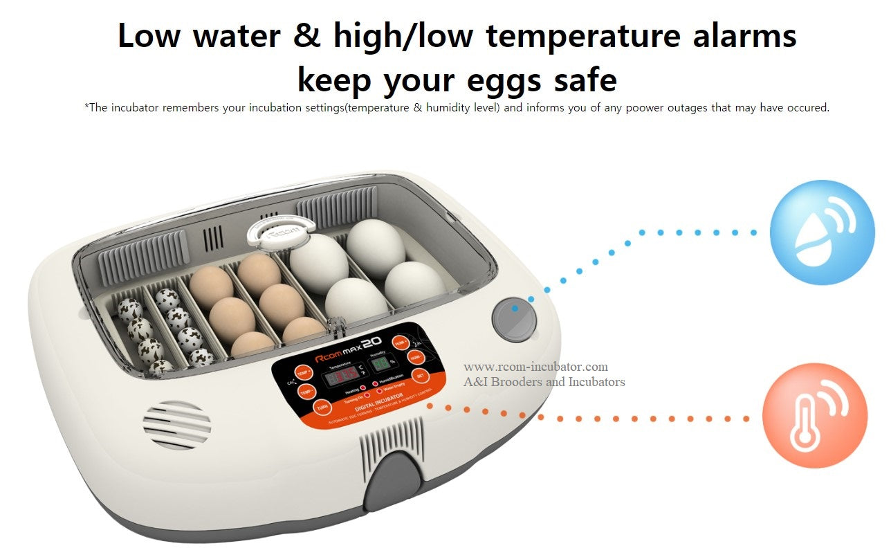 Rcom R-Com Max Mx 20 Automatic Poultry Avian Egg Incubator – Rcom