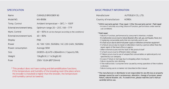 NEW Curadle Brooder 90 MX-B90N - 4th Gen of Pet Brooder 90! – Rcom ...