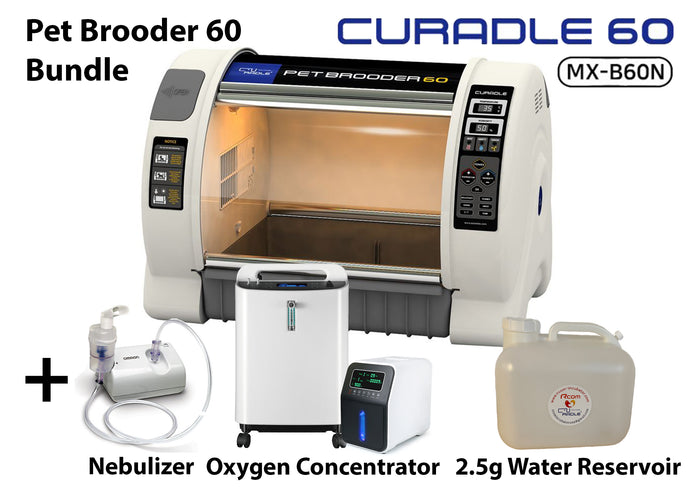 Pet Brooder 60 Bundle - Pet Brooder 60 + Nebulizer + Oxygen Concentrator + Reservoir