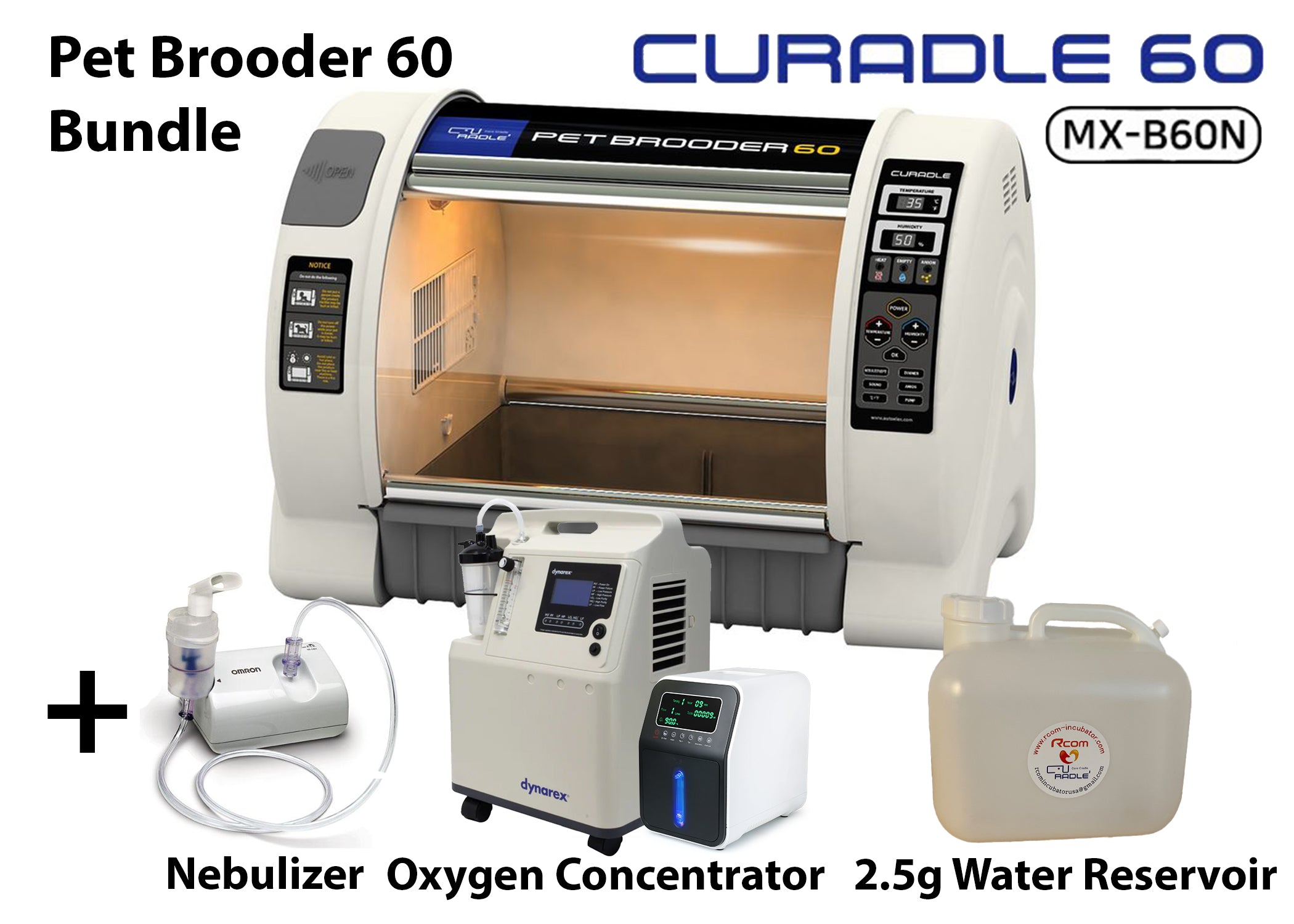 Pet Brooder 60 Bundle - Pet Brooder 60 + Nebulizer + Oxygen Concentrat ...