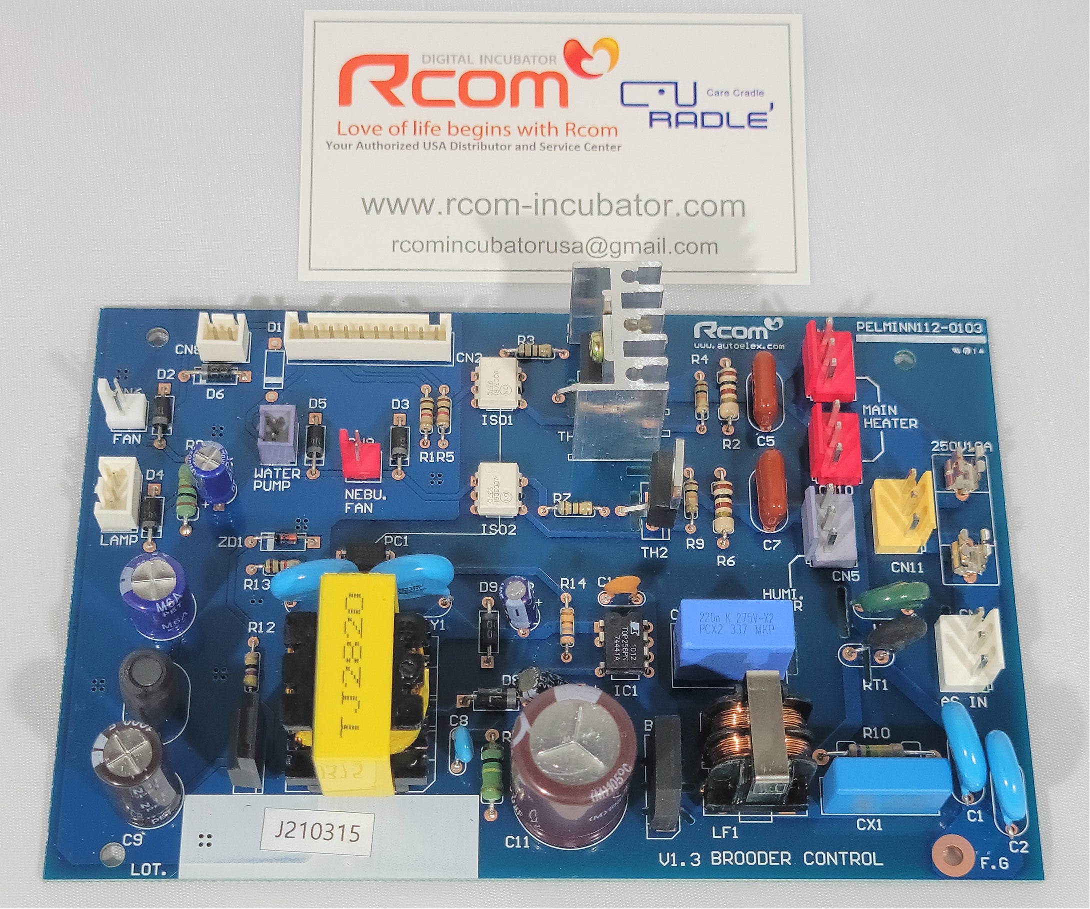 Rcom Pet and Bird Brooder Secondary Control PCB Ver. 1.3