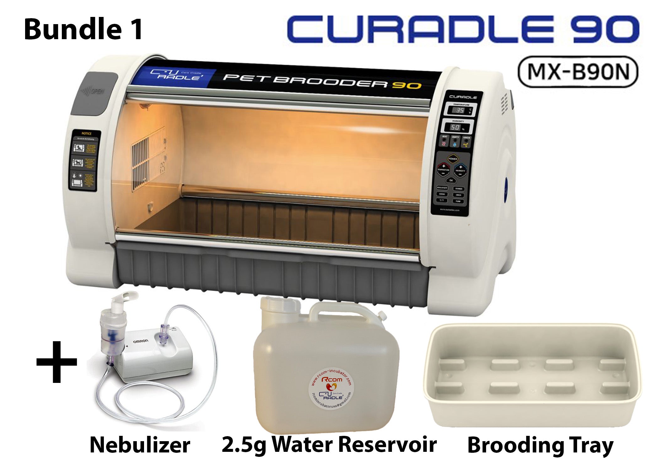 Bundle 1 - Pet Brooder 90 + Nebulizer + Reservoir + Brooding Tray