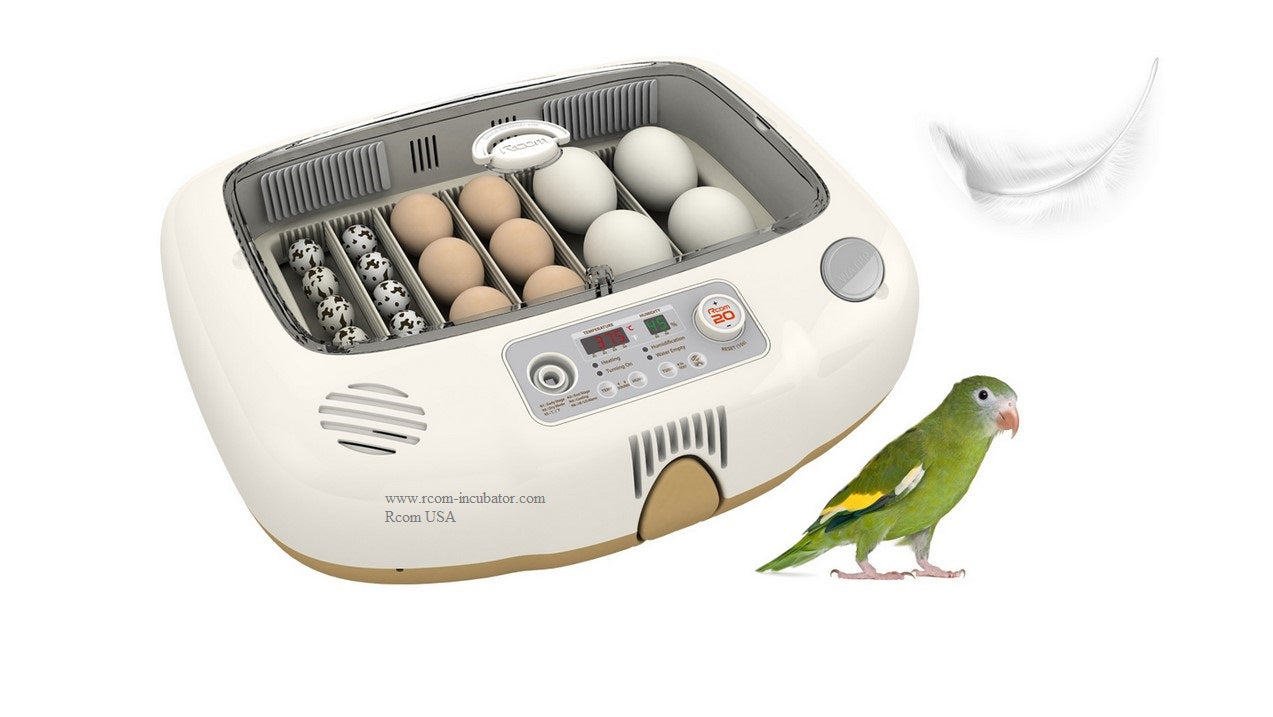 セット Rcom MAX 20インコ 自動孵卵器孵卵器 インキュベータ一 孵化器 Max 20 DO Incubator – Rcom Incubators USA